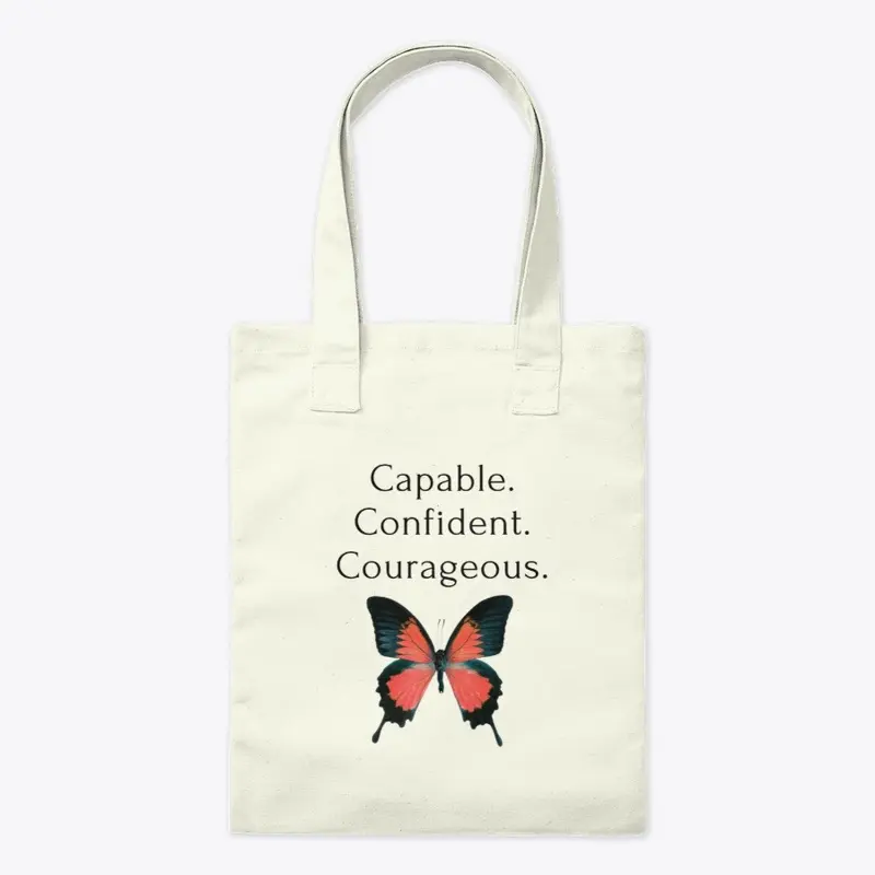 Capable Confident Courageous-Red Btrfly 