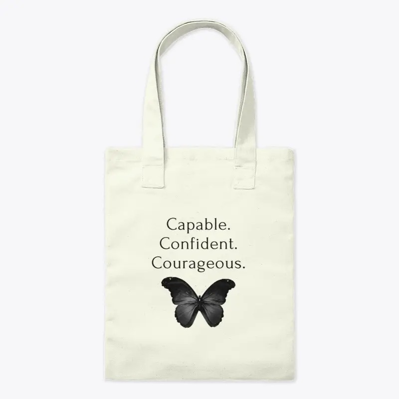 Capable Confident Courageous-Blk Btrfly